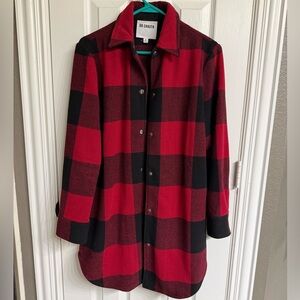 BB Dakota Eldridge Plaid Shacket Red